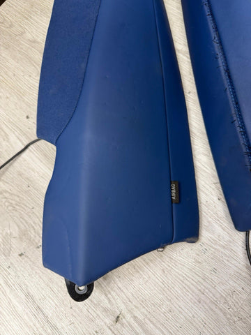 BMW 21-26 G82 M4 Coupe Rear Seat Seats Bolster Bolsters Fjords Blue Leather