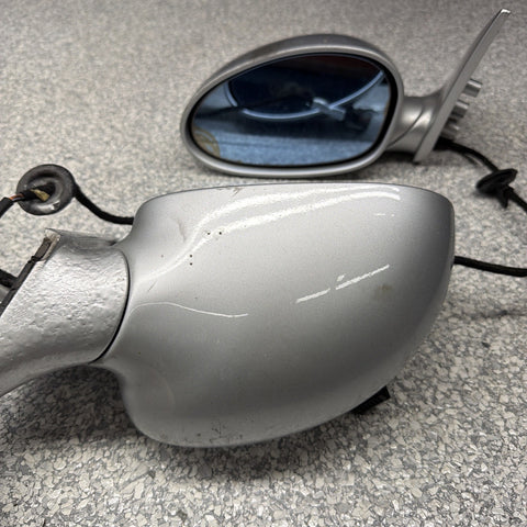 01-06 BMW E46 M3 Side View Door Mirrors Pair Titan Silver *Notes*