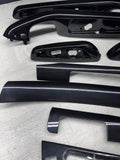 01-06 BMW E46 M3 Convertible Interior Armrests Trim Set Piano Black *NOTES