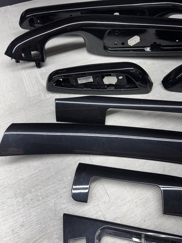 01-06 BMW E46 M3 Convertible Interior Armrests Trim Set Piano Black *NOTES