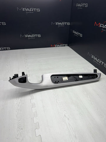 01-06 BMW E46 M3 Brushed Aluminum/Black Door Trim Armrest Right Front Passenger