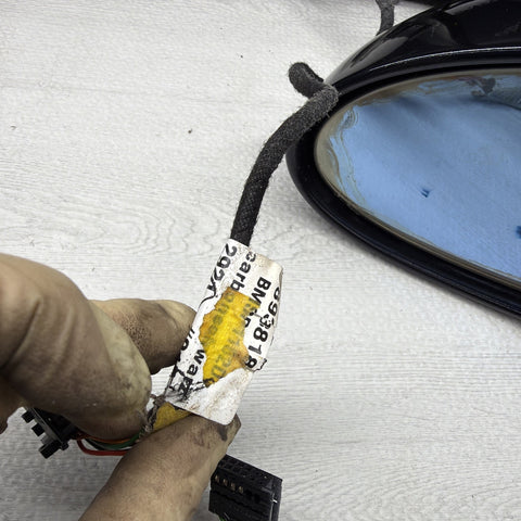 01-06 BMW E46 M3 Side View Door Mirrors Pair Carbon Black  *Notes*