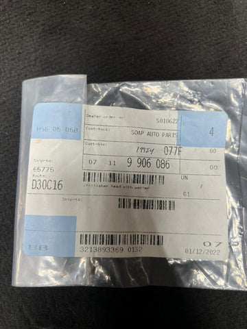 (4) BMW 5mm Allen-Head Bolts/Screws M6x1.00x20 mm Grade 8.8 07119906086 NEW OEM