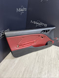 01-06 BMW E46 M3 FRONT LEFT DRIVER SIDE DOOR PANEL CARD IMOLA RED OEM