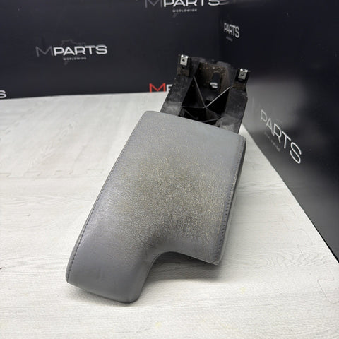 01-06 BMW E46 M3 Center Console Armrest Arm Rest Dove Grey Leather