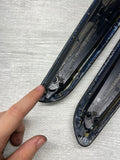 BMW E46 325 330 M3 Front Door Upper Armrest Pads Nappa Black