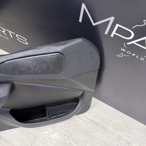96-02 BMW Z3M Front Left Driver Door Card Panel Cover Trim Leather Black