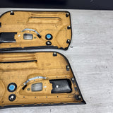 92-98 BMW E36 Sedan Front Interior Door Panel Card Pair Black Nappa OEM *Notes*