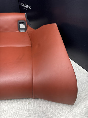 08-13 BMW E92 M3 Coupe Left Driver Rear Seat Bottom Bench Fox Red Leather OEM