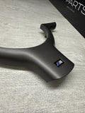 OEM 01-06 BMW E46 M3 Lower Steering Wheel Trim Cover Plate Titan Shadow Grey