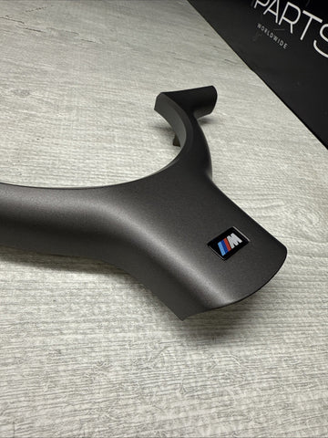 OEM 01-06 BMW E46 M3 Lower Steering Wheel Trim Cover Plate Titan Shadow Grey