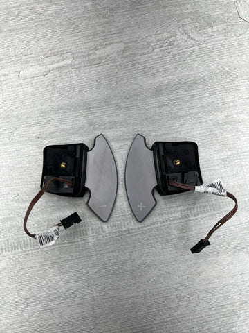 08-14 BMW E90 E92 E93 M3 X5M X6M DCT Steering Wheel Paddle Shifters Levers OEM