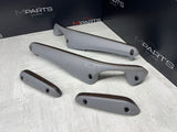01-06 BMW E46 M3 Convertible Interior Armrests Trim Set Titan Shadow Grey