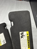 2006-2010 BMW E63 650i M6 Coupe Sun Visors Pair Alcantara OEM *Sticker Flaw