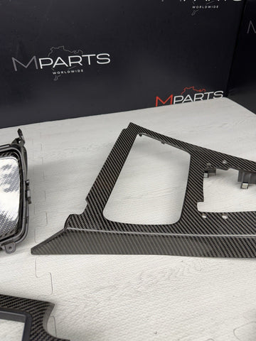 15-19 OEM BMW F12 LCI M6 Center Console Dash Vent Carbon FiberInterior Trim Set