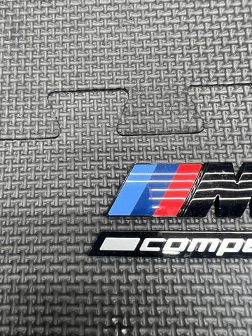 21-24 BMW F80 G80 M3 Competition Rear Trunk Gloss Black Emblem Badge Logo OEM