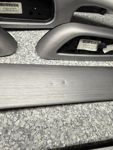 01-06 BMW E46 M3 Convertible Interior Armrests Trim Set Brushed Aluminum *1 Tab