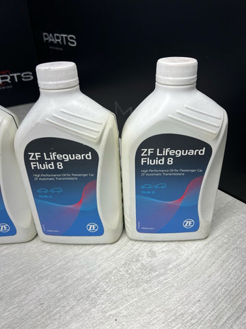 (4) ZF Lifeguard 8 Transmission Fluid 1 Liter Jug Jugs Bottles ZF8HP45 8HP50/70