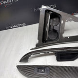 13-19 OEM BMW F06 M6 Central Console Dash Center Door Carbon Interior Trim Set