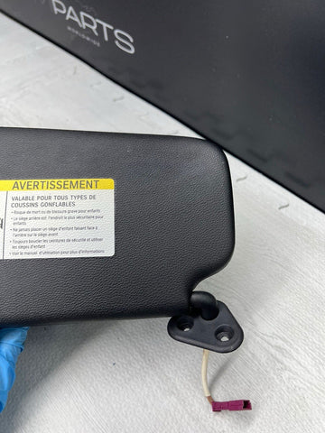08-13 OEM BMW E92 328 335 M3 Coupe Right Passenger Sun Visor Black Vinyl