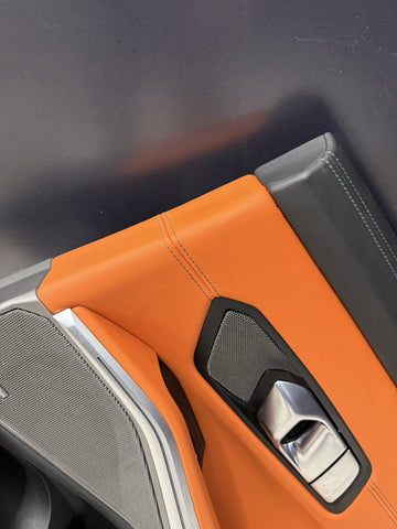 BMW 21-26 G80 M3 Rear Right Kyalami Orange Leather Door Panel
