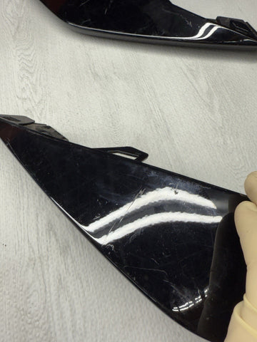 OEM BMW 21-26 G80 G82 G83 M3 M4 Front Bumper Lower Moldings Trims Gloss Black