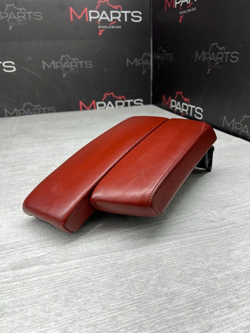 08-13 BMW E92 E90 E93 M3 Armrest Fox Red Leather OEM