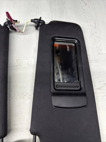 08-13 OEM BMW E92 328 335 M3 Coupe Right Left Pair Sun Visor Black Felt