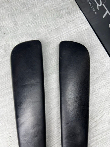 BMW E46 325 330 M3 Front Door Upper Armrest Pads Nappa Black
