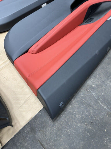 21-24 BMW G82 M4 Coupe Front & Rear Door Cards Panels 5143790492 Fiona Red