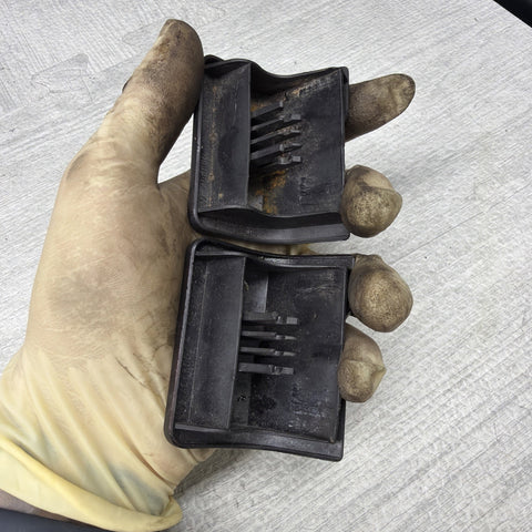 BMW GENUINE OEM E46 M3 01-06 BLACK REAR CHILD SEAT TRIM CAPS PAIR 7009902