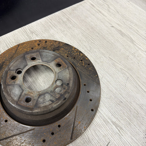 01-06 BMW E46 M3 Rear Discs Brakes Rotors Drilled Slotted