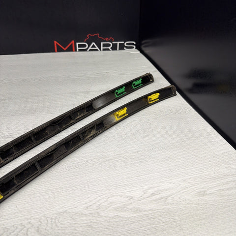 BMW E46 325 330 M3 Roof Rails Moldings Trims Pair Coupe OEM Jet Black
