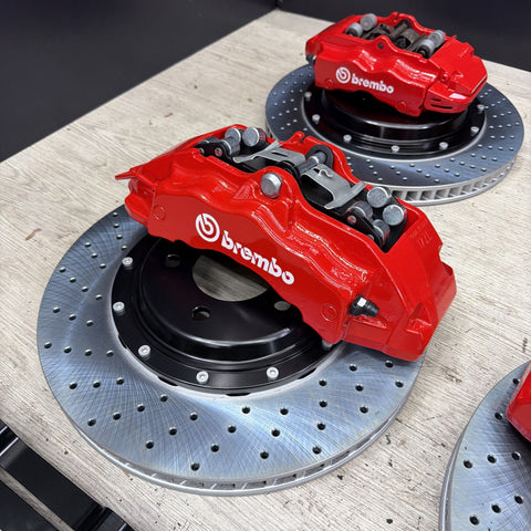 NEW 95-99 BMW E36 M3 BREMBO Big Brake Kit Red Calipers Rotors Set Plug & Play