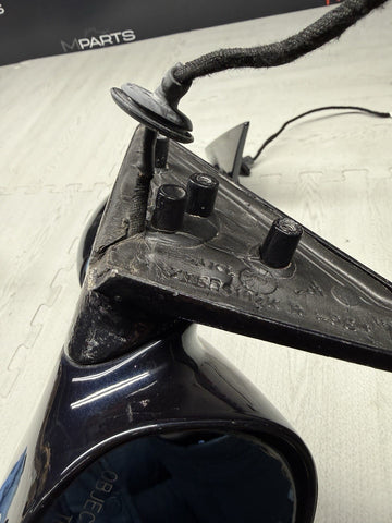 01-06 BMW E46 M3 Side View Door Mirrors Pair Carbon Black *Rust Bubbles