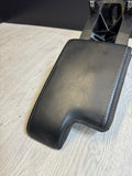 01-06 BMW E46 M3 Center Console Armrest Arm Rest Black Leather / Alcantara Sides