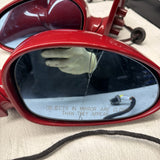 01-06 BMW E46 M3 Side View Door Mirrors Pair Imola Red *Cracked Glass*