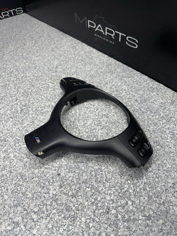 OEM 01-06 BMW E46 M3 Upper & Lower Steering Wheel Trim Cover Plate Black