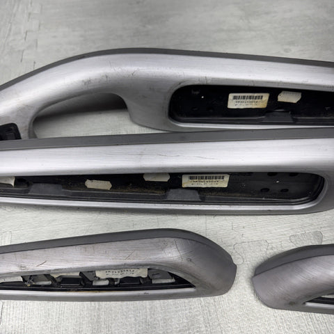 01-06 BMW E46 M3 Convertible Interior Armrests Trim Set Brushed Aluminum *Notes*