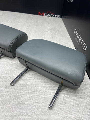 BMW 08-13 E93 M3 Convertible Rear Seat Headrests Head Rests Silverstone Grey OEM
