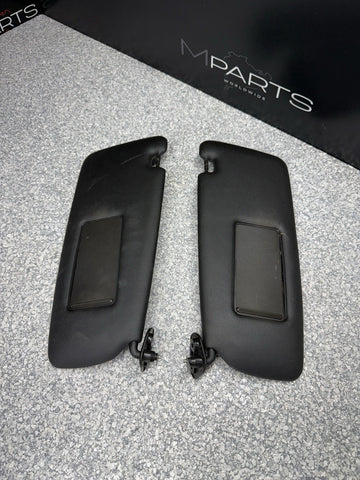 BMW 94-99 E36 M3 Sedan Black Sun Visors Sunvisors Pair OEM