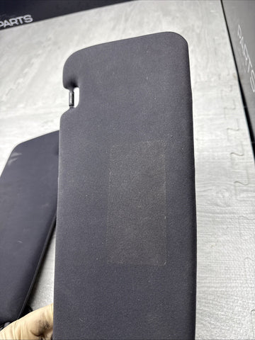 01-06 BMW E46 M3 Coupe Left Right Sun Visors Shade Mirror Black OEM Pair