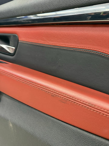 15-20 BMW F82 F83 M4 Front Right Passenger Leather Door Card Panel Sahkir Orange