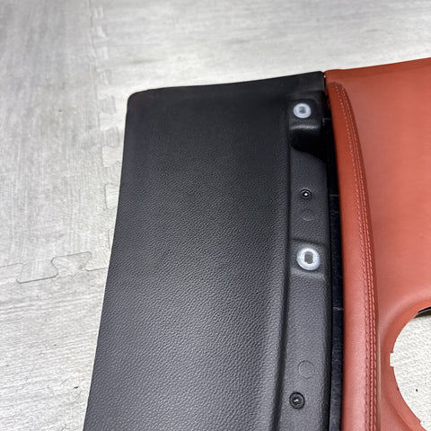 08-13 BMW E93 M3 Convertible Rear Left Door Card Panel Trim Fox Red