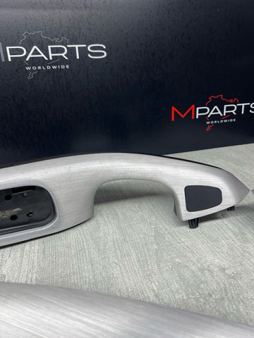 01-06 BMW E46 M3 Convertible Interior Armrests Trim Set Brushed Aluminum *Notes*