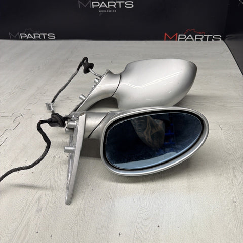 01-06 BMW E46 M3 Side View Door Mirrors Pair Titan Silver *Notes*