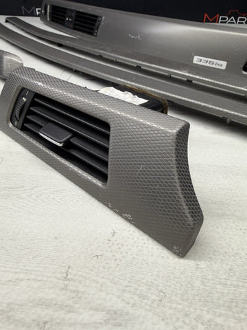 09-13 OEM BMW E92 E93 335is Dash Glacier Silver Aluminum Interior Trim Set