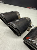 Valvetronic Designs 76mm Carbon Fiber Exhaust Tips Universal