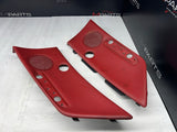 01-06 BMW E46 M3 Convertible Rear Left Right Door Cards Panels Trims Imola Red