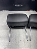 2001-2006 BMW E46 M3 Convertible Black Rear Headrests Head Rests Pair OEM